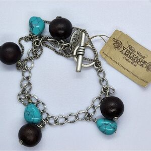 💜NWT Nine West Vintage America Charm Bracelet